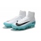 Scarpa da Calcio Nuovo Nike Mercurial Superfly V FG Bianco Blu Nero