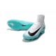 Scarpa da Calcio Nuovo Nike Mercurial Superfly V FG Bianco Blu Nero