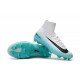 Scarpa da Calcio Nuovo Nike Mercurial Superfly V FG Bianco Blu Nero