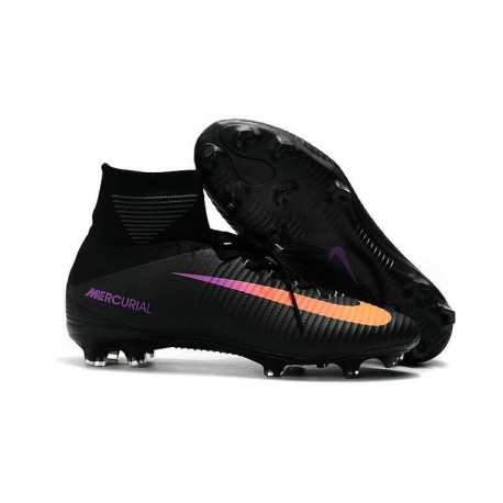 Scarpa da Calcio Nuovo Nike Mercurial Superfly V FG Nero Arancio