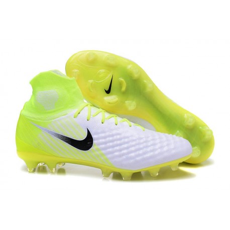 Nike Magista Obra II FG Uomo 2017 Scarpe da Calcio Bianco Giallo