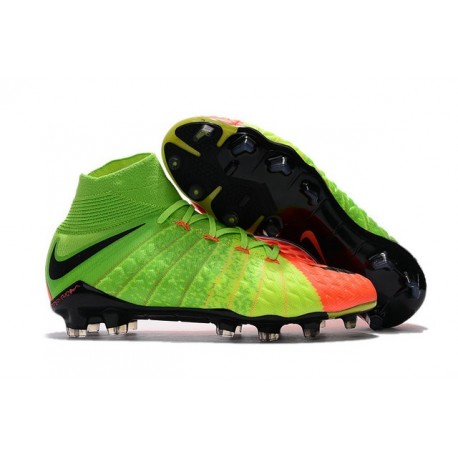 Scarpe Calcio Nike Hypervenom Phantom 3 Dynamic Fit FG - Verde Arancio Nero