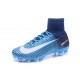 Scarpa da Calcio Nuovo Nike Mercurial Superfly V FG Blu Bianco