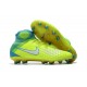 Nike Magista Obra II FG Uomo 2017 Scarpe da Calcio Volt Bianco Blu Chlorine