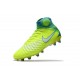 Nike Magista Obra II FG Uomo 2017 Scarpe da Calcio Volt Bianco Blu Chlorine