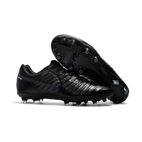 Scarpe da Calcio Nuovo 2017 Nike Tiempo Legend VII FG Tutto Nero