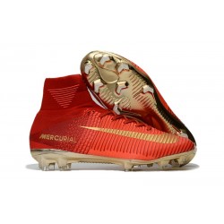 Scarpe 2017 Nike Mercurial Superfly V CR7 FG ACC Rosso Oro