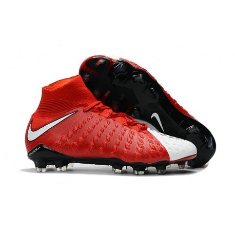 Scarpe Calcio Nike Hypervenom Phantom 3 Dynamic Fit FG Rosso Bianco