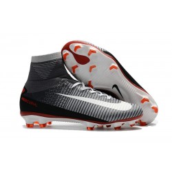 Scarpe 2017 Nike Mercurial Superfly V FG ACC Grigio Nero Bianco