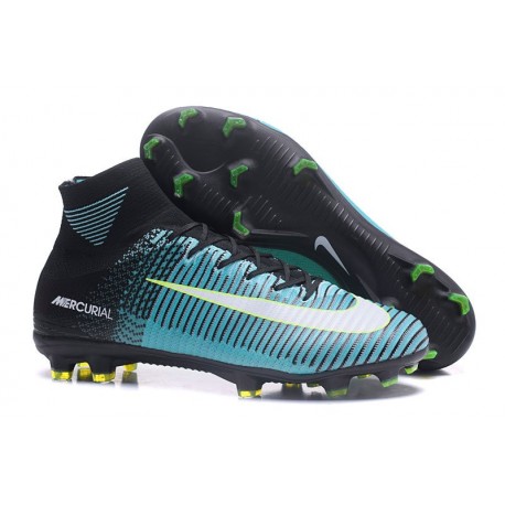 Scarpe 2017 Nike Mercurial Superfly V FG ACC Blu Bianco Giallo