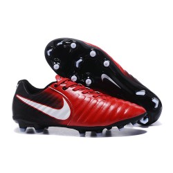 Scarpe da Calcio Nuovo 2017 Nike Tiempo Legend VII FG Rosso Nero Bianco