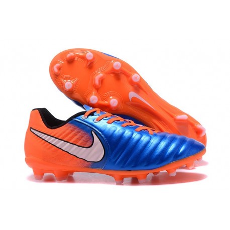 Nike Scarpa Calcio Uomo Tiempo Legend VII FG - Blu Arancio 