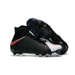 Nike Hypervenom Phantom III DF FG Nuovo Scarpa Uomo - Nero Bianco Rosso