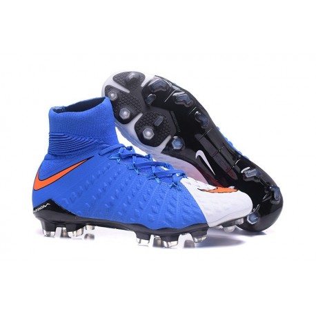 Nike Hypervenom Phantom III DF FG Nuovo Scarpa Uomo - Blu Bianco Rosso