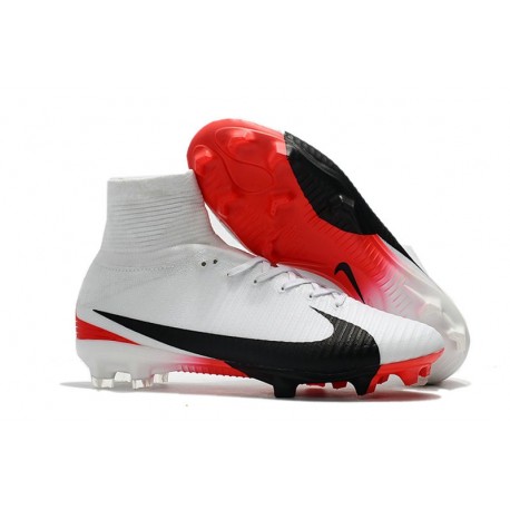 Nike Nuovo Scarpa Calcio Mercurial Superfly 5 FG Uomo Bianco Rosso Nero