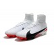 Nike Nuovo Scarpa Calcio Mercurial Superfly 5 FG Uomo Bianco Rosso Nero