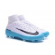 Nike Nuovo Scarpa Calcio Mercurial Superfly 5 FG Uomo Bianco Blu