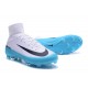 Nike Nuovo Scarpa Calcio Mercurial Superfly 5 FG Uomo Bianco Blu