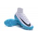 Nike Nuovo Scarpa Calcio Mercurial Superfly 5 FG Uomo Bianco Blu