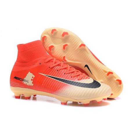 Nike Nuovo Scarpa Calcio Mercurial Superfly 5 FG Uomo Rosso Oro