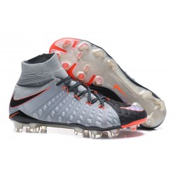 Scarpe Nike Hypervenom Phantom III Dynamic Fit FG Grigio Nero