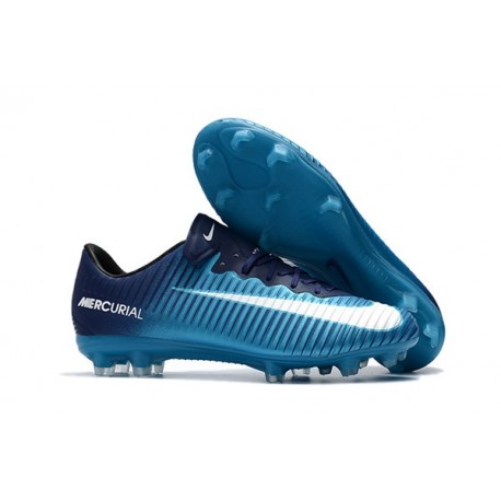 Nike Scarpa da Calcio Mercurial Vapor XI FG ACC - Blu Bianco