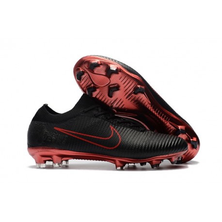 Scarpe Nike Mercurial Vapor Flyknit Ultra FG - Nero Rosso