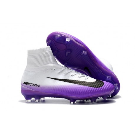 Nike Mercurial Superfly 5 FG Nuove Scarpa da Calcio - Bianco Viola