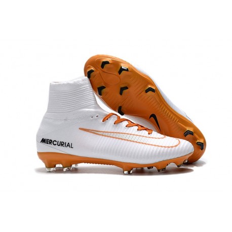 Nike Mercurial Superfly 5 FG Nuove Scarpa da Calcio - Bianco Arancio