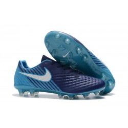 Scarpini da Calcio Nike Magista Opus 2 FG Uomo Blu Bianco