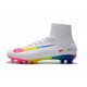 Scarpe Nuovo Nike Mercurial Superfly V FG ACC Bianco Colorato