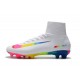 Scarpe Nuovo Nike Mercurial Superfly V FG ACC Bianco Colorato