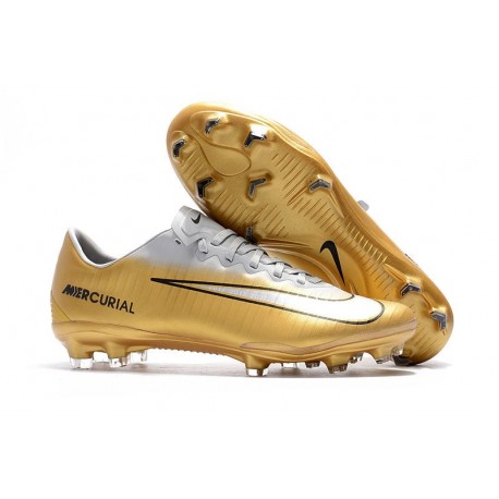 Nike Mercurial Vapor XI FG Nuova Scarpa da Calcio - Oro Bianco