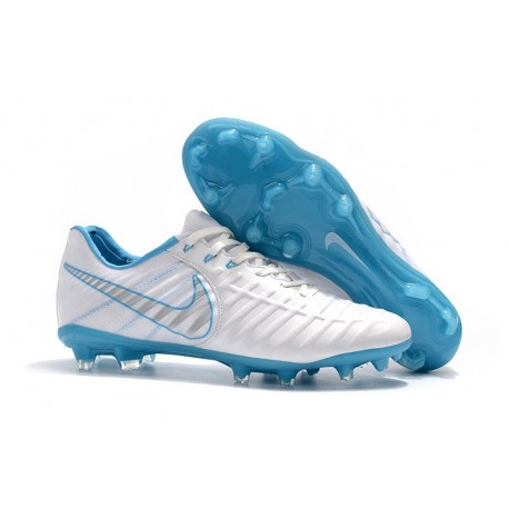 Nike Tiempo Legend 7 FG Scarpa da Calcio Uomo - Bianco Blu