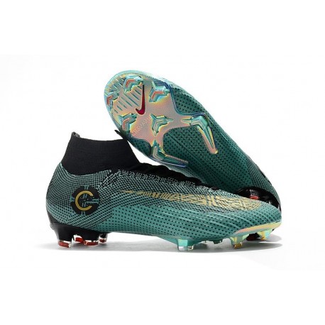 Scarpa da Calcio Ronaldo Nike Mercurial Superfly VI 360 Elite FG Blu Oro Nero