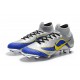 Scarpa da Calcio Nike Mercurial Superfly VI 360 Elite FG Metallico Blu Giallo