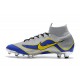 Scarpa da Calcio Nike Mercurial Superfly VI 360 Elite FG Metallico Blu Giallo