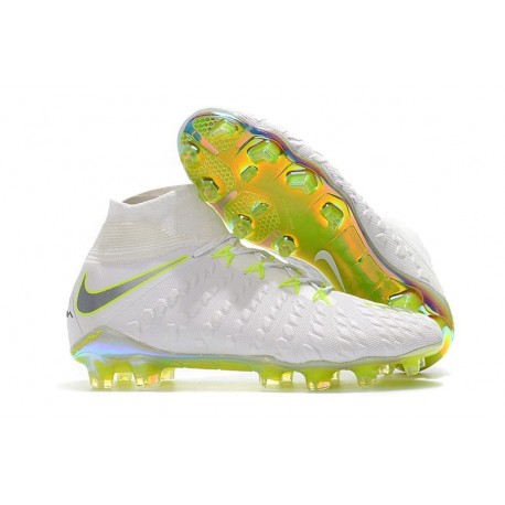 Nike Scarpa Calcio Hypervenom Phantom 3 DF FG Blanco Gris Voltio