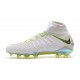 Nike Scarpa Calcio Hypervenom Phantom 3 DF FG Blanco Gris Voltio