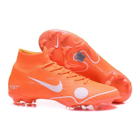 Scarpa Off-white Nike Mercurial Superfly VI 360 Elite FG Arancio