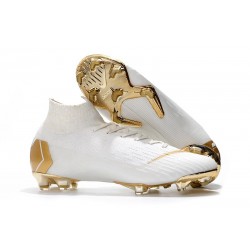 Nike Mercurial Superfly 6 Elite DF CR7 FG Nuovo Scarpe - Bianco Oro