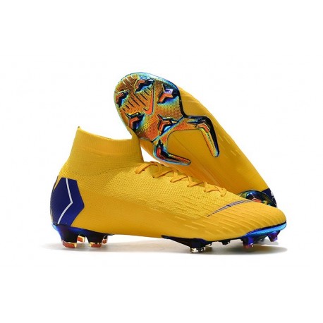 Nike Mercurial Superfly 6 Elite DF CR7 FG Nuovo Scarpe - Giallo Blu