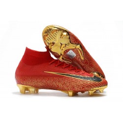 Nike Scarpa Mercurial Superfly 6 Elite DF FG - Rosso Nero Oro