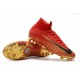 Nike Scarpa Mercurial Superfly 6 Elite DF FG - Rosso Nero Oro