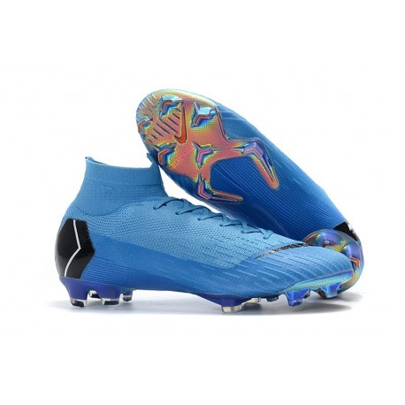 Nike Scarpa Mercurial Superfly 6 Elite DF FG - Blu Nero