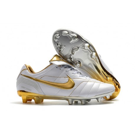 Scarpa Nike Tiempo Legend VII Elite FG ACC - Bianco Oro