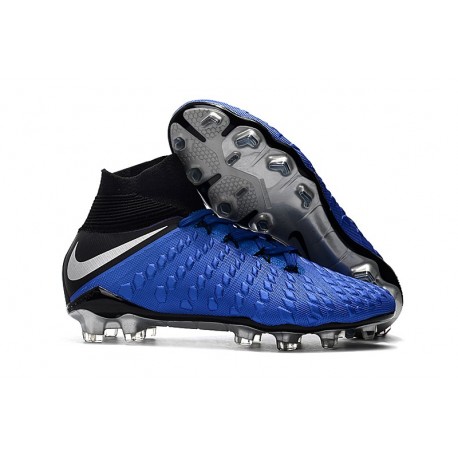 Nike Scarpa Calcio Hypervenom Phantom 3 DF FG Blu Argento