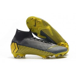 Nike Scarpa Mercurial Superfly 6 Elite FG - Griogio Nero Oro