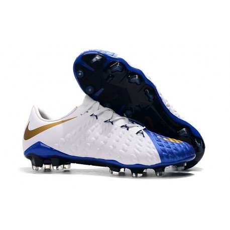 Scarpe da Calcio Nike Hypervenom Phantom 3 FG ACC - Bianco Blu Oro