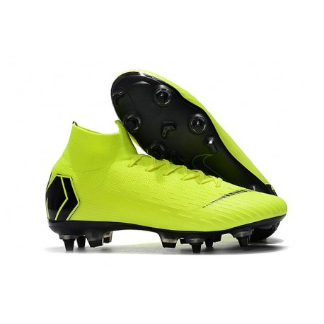 Nike Mercurial Superfly VI Elite Anti-Clog SG-Pro Volt Nero